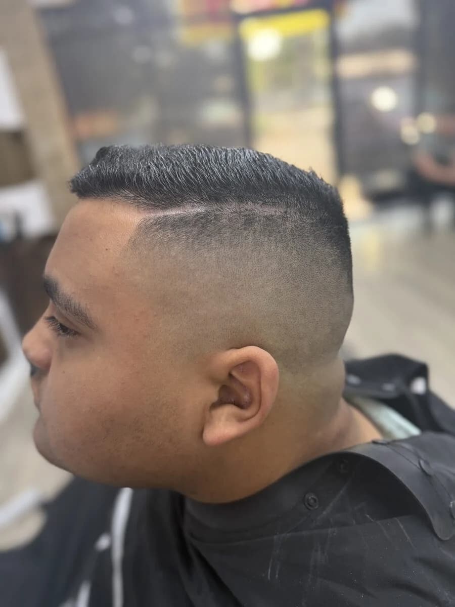 Adult haircut at Blessed Barbershop — clean high fade, Daphne AL